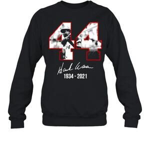44 Hank Aaron Signature 1934 2021 Sweatshirt